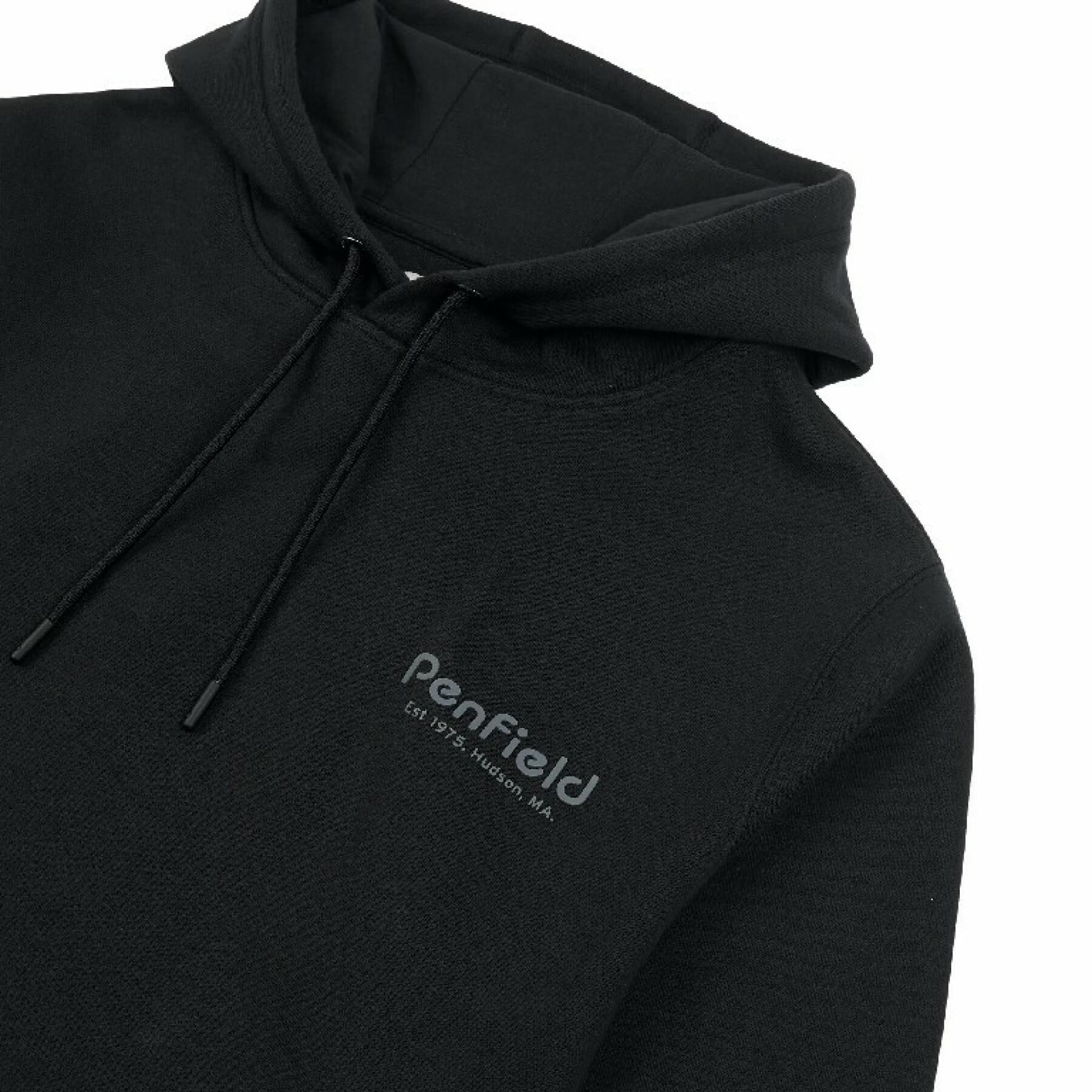 PENFIELD HUDSON SCRIPT HOODED SWEAT BLACK