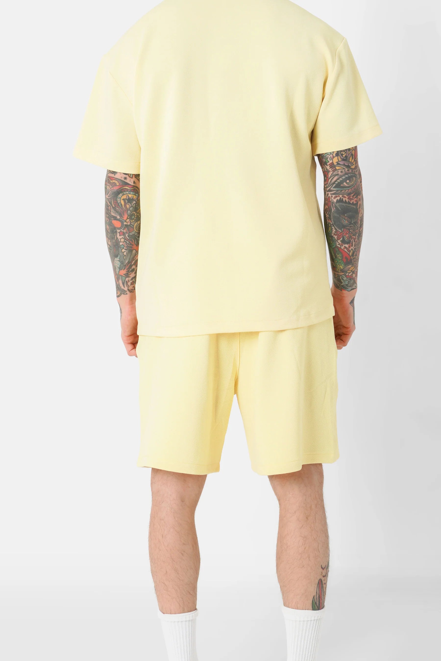 SIXTH JUNE CREPE FABRIC SS SHORT YELLOW