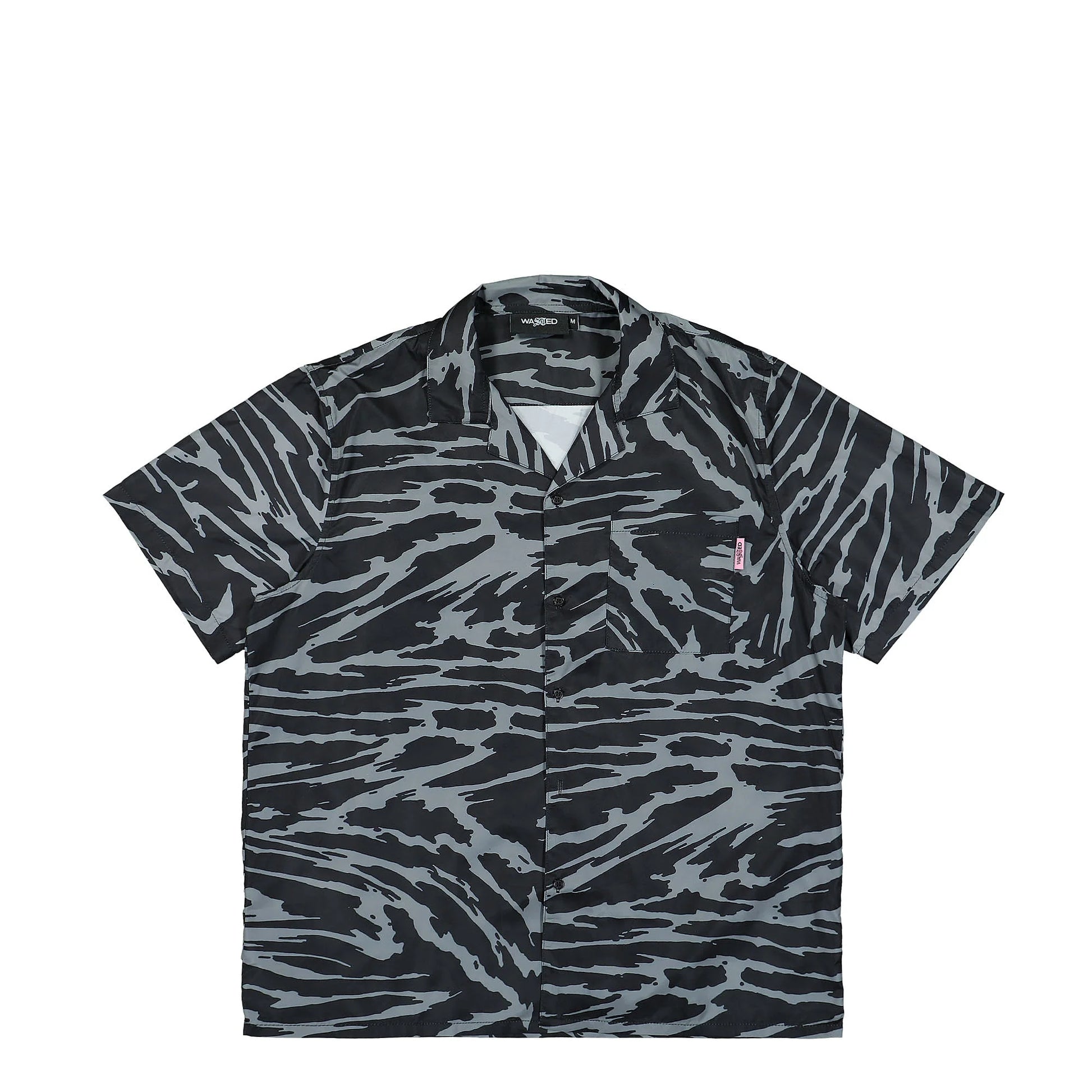 WASTED PARIS SHIRT ALLOVER HARVEY BLACK CHARCOAL GREY