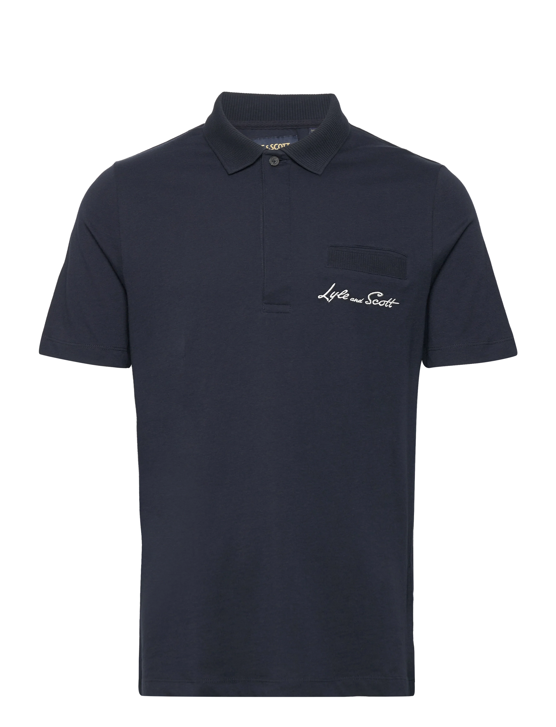LYLE & SCOTT RIB WELT POLO SHIRT DARK NAVY